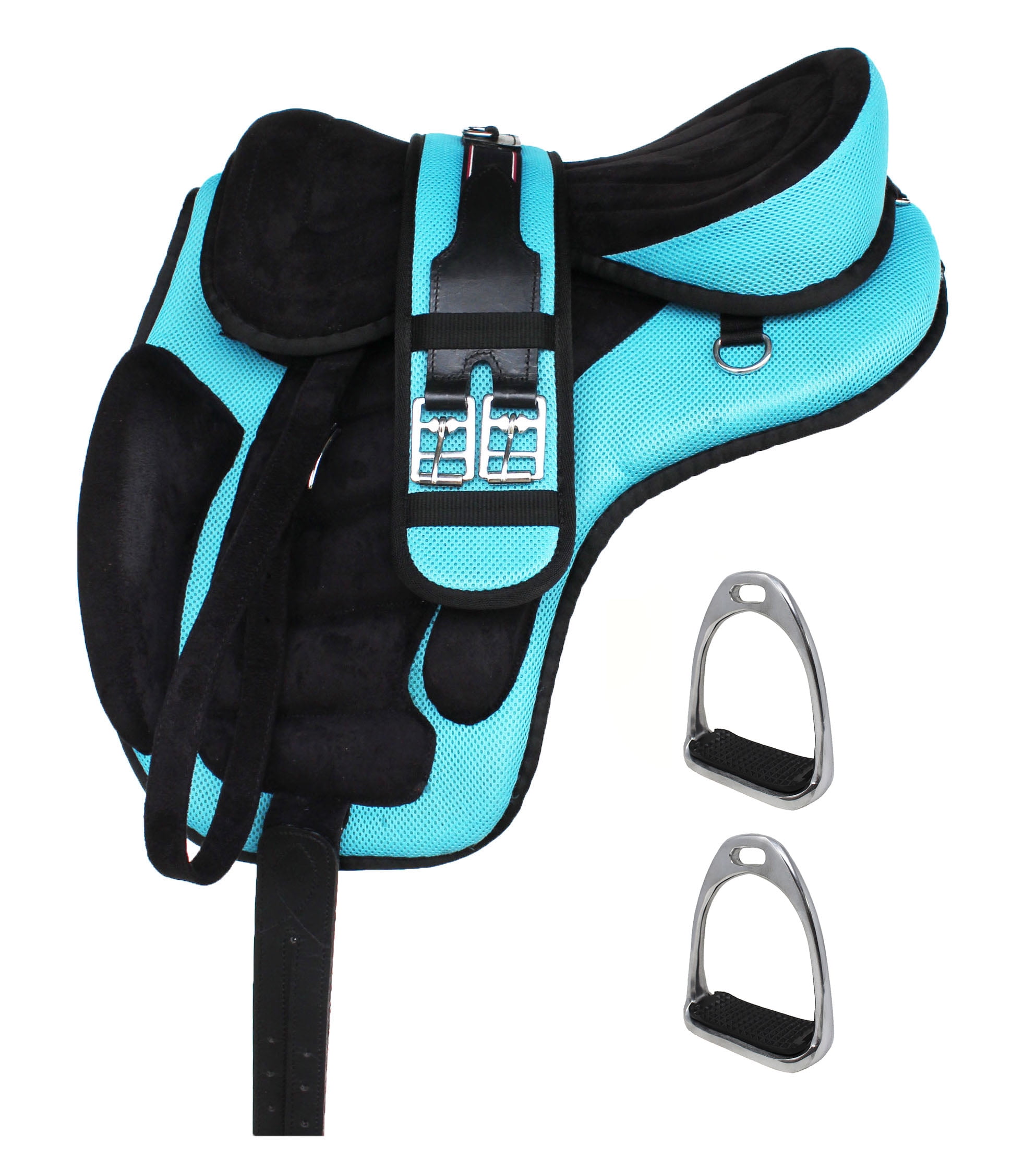 English Synthetic Lightweight Treeless Horse SaddleStirrups 80201TR 