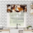thumbnail image 4 of Cow Print Valances Curtain Farmhouse Animal Skin Animal Print Kitchen Windows Valances Rod Pocket Window Treatment Short Topper Curtains for Kitchen Living Room 1 Panel,54x18 inch, 4 of 4