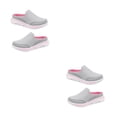 thumbnail image 3 of Sonducket 1 par de toboganes de cubierta de malla para mujer, zapatillas de viaje transpirables de diseño Simple, suela de EVA, calzado de gris rosa talla 46 2piezas, 3 of 6