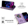 thumbnail image 2 of Allytech Galaxy S25 Ultra Wallet Case with Zipper Pocket, Premium PU Leather RFID Blocking Slim Fit Cards Slots Shockproof Flip Stand Hand Wrist Phone Case for Samsung Galaxy S25 Ultra - Purple, 2 of 7