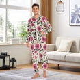 thumbnail image 6 of FORMRS Onesies Pajama for Adults Unisex Hoodie Winter Jumpsuit One Piece Sleepwear, Sizes S-2XL, Pink Flowers, 6 of 7