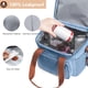 thumbnail image 5 of Bolsa Térmica Doble Bento para Camping y Picnics - 28 X 26 X 18 Cm. Bolsa Térmica a Prueba de Fugas con Correa para El Hombro - Negro/Gris/Azul, 5 of 7