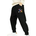 thumbnail image 2 of Wancir Boys Fleece Sweatpants, Midweight Cotton/Poly Fleece Pants for Boys, Cuffed Sweats, 2 of 3
