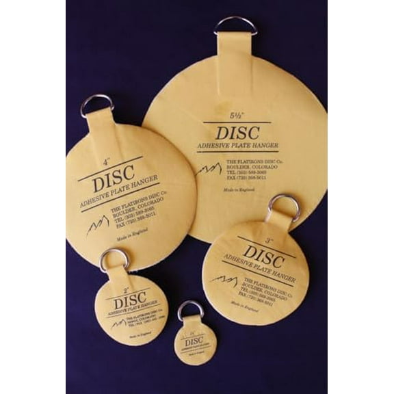 Flatirons Disc Adhesive Plate Hanger Set (4-5.5 Inch Hangers)