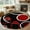 Red, variant on Black Brown Bathroom Mat 2x3 FT, Non Slip Small Kitchen Mat, White Circle Modern Minimalist Geometric Washable Soft Backed Front Door Throw Rug Non-Shedding Indoor Outdoor Doormat for Entryway Sink