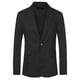 thumbnail image 5 of Chaquetas de traje INSPIRE CHIC para hombres, blazers deportivos de color sólido, de un solo botón, XL, negro, 5 of 5
