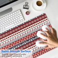 thumbnail image 4 of Long Mouse Pads for Desk,Red Christmas Deer and Snowflake Pattern Desk Mats on Top Of Desks, Desk Mouse Pad Extra Large with 3mm Non-Slip Base and Stitched Edge for Gaming,Office,Work,Home 35.4x15.7in, 4 of 5