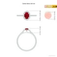thumbnail image 4 of ANGARA Natural Oval Ruby Halo Engagement Ring in 14K White Gold for Women (Size-6x4mm) | July Birthstone, Birthday, Anniversary, Jewelry Gift for Women | Natural Ruby Ring, 4 of 8