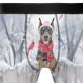 thumbnail image 4 of Playful English Setter Welcomes Winter Snowy Day with Cardinal Bird All Over Print Boxer Briefs Underwear for Men Dad Doberman Dog Lover Gifts - 120177, 4 of 6