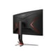 AOC Gaming C32G2 - LED monitor - gaming - curved - 32" - 1920 x 1080 Full HD (1080p) @ 165 Hz - VA - 250 cd/m������ - 3000:1 - 1 ms - 2xHDMI, DisplayPort - black, red - image 5 of 11
