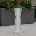 thumbnail image 6 of GRANDPATIO Outdoor Lights Solar Floor Lamp Resin Wicker Weave Waterproof Outside Deck Light for Porch, Yard, Garden, Lawn Decor，White, 6 of 8