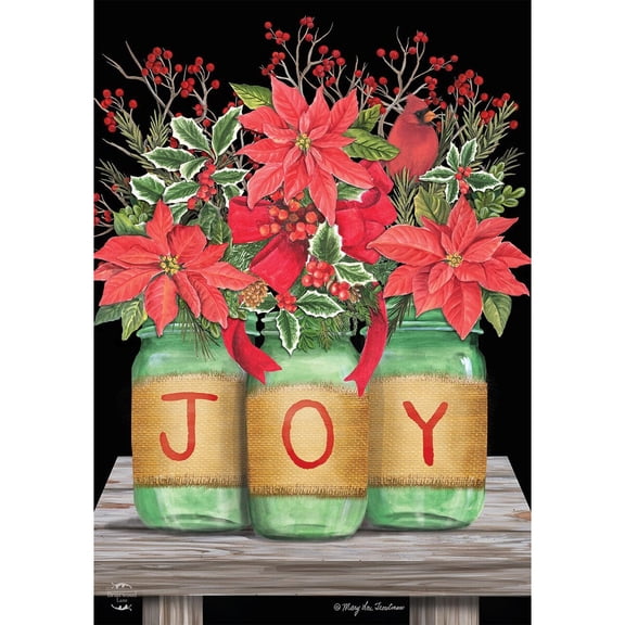 Briarwood Lane Garden Flag 12x18 For Outdoor Joy Mason Jars Christmas For Christmas Garden Flag Flags For Outside