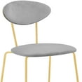 thumbnail image 6 of Armen Living Neo Modern Gray Velvet and Gold Metal Leg Dining Room Chairs - Set of 2, 6 of 8