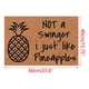 thumbnail image 3 of Fiudx Liquidación de ahorros de otoño Felpudo con forma de piña al revés, 23,6 x 15,7 pulgadas, para entrada interior y exterior, antideslizante, bonito tapete decorativo con forma de fruta para alfo, 3 of 7