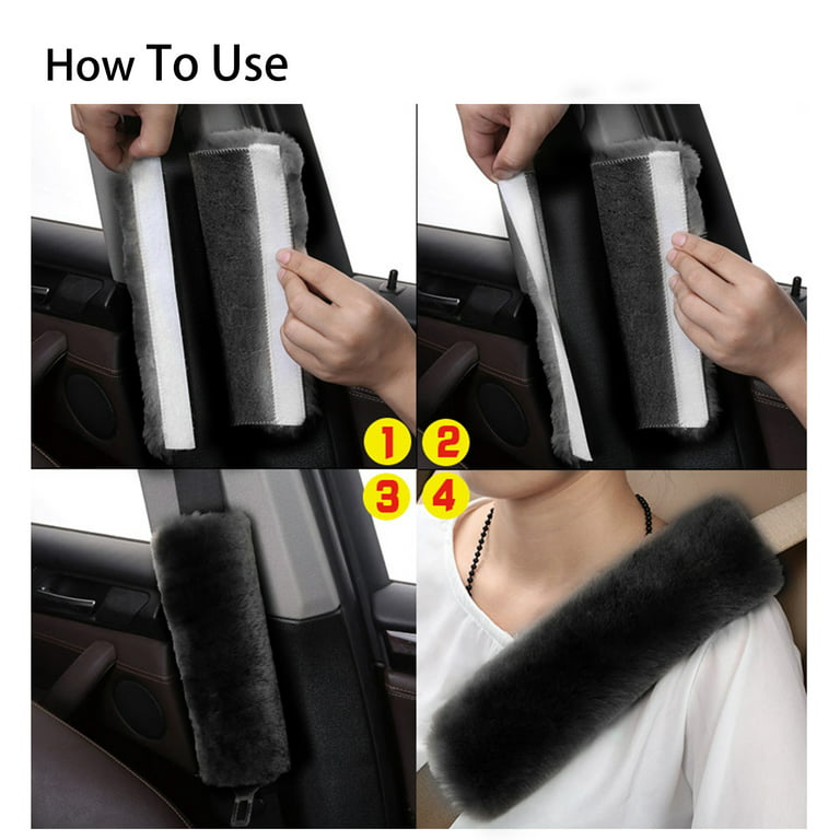 Universal Car Seat Belt Shoulder Pad Cover Strap Cushion Backpack  Protector-2Pcs