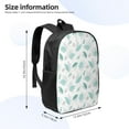 thumbnail image 3 of Goofa Leaf Print Green Pattern 17in Student Backpack - School, Travel, Work Bookbag -Laptop Backpack,Water Resistant College School Computer Bag, 3 of 6