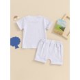 thumbnail image 4 of Bagilaanoe 2pcs Toddler Baby Boy Shorts Set Short Sleeve T Shirt Tops + Shorts 6M 12M 18M 24M 3T Kids Casual Summer Clothes, 4 of 7