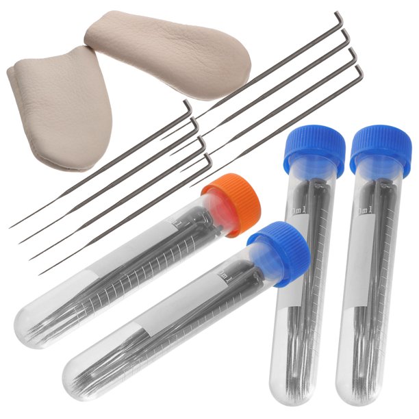 OULII 1Jgo Kit De Agujas De Bordado Punch Needle Con Materiales Duraderos Para Trabajos Creativos