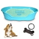 thumbnail image 1 of KE WOOW Cama Chica modelo premium para Perro, Gato, Conejo y otras Mascotas, Cesta de Plástico, Incluye Colchón Doble Cara con funda, lavable y Placa de Identificacion Personalizados, Color Verde Kewoow Cama Plana con colchón personalizado, Chica, 1 of 10