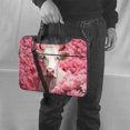 thumbnail image 5 of Lsque Flower White Cow Pattern Laptop Bag – Portable & Slim Single-Shoulder Computer Case with Adjustable Strap, Protective, Lightweight for 13”/14”/15.6” Laptops, 5 of 8
