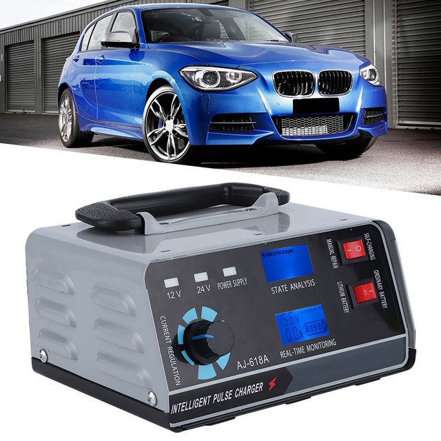 Cargador De Batería Para Automóvil, Pantalla LED Nominal 400w 12/24V Cargador De Batería Para Automóvil Multifunción Para Cortadoras De Césped, Barcos, Vehículos Eléctricos