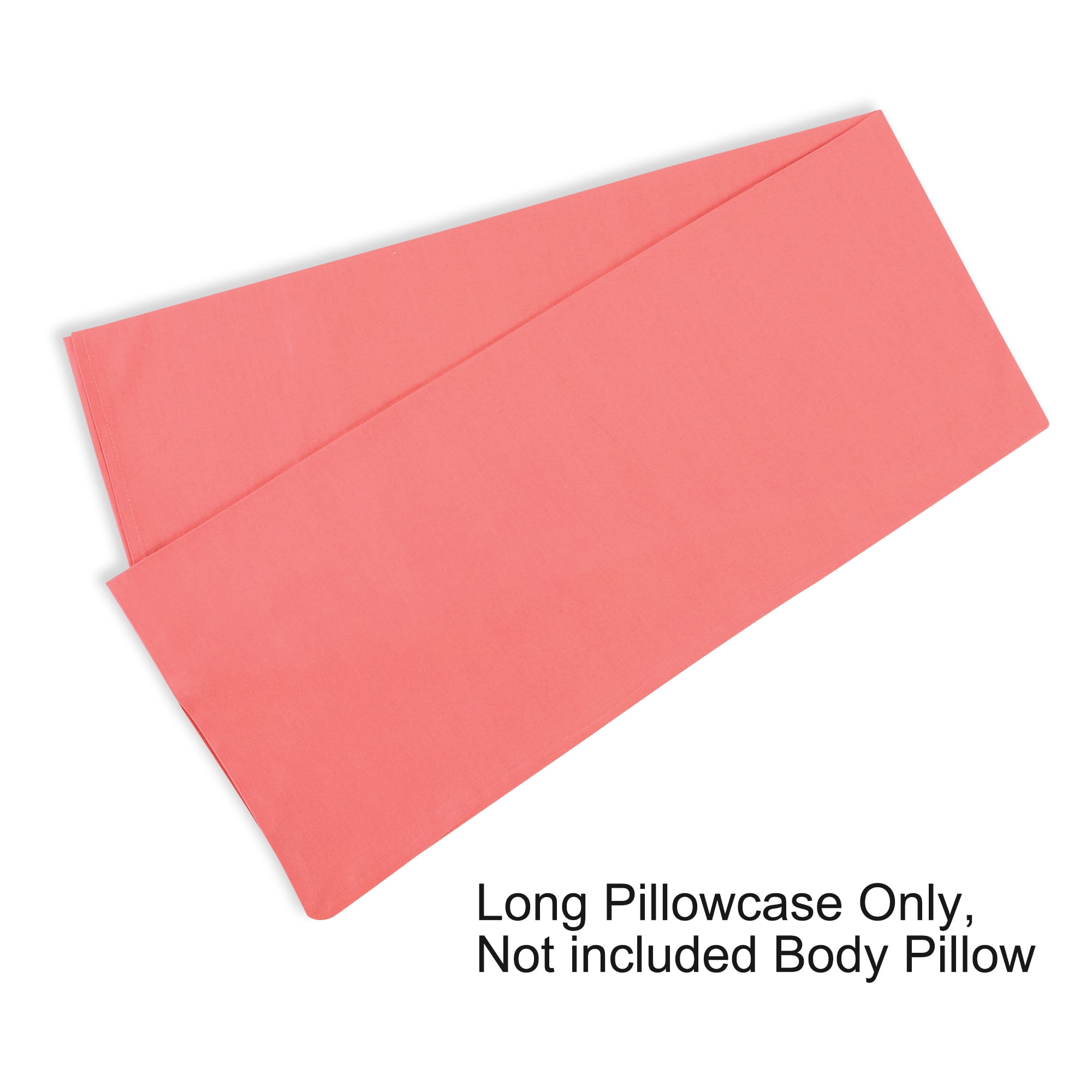 3 Pack Breathable Egyptian Cotton Body Pillow Covers, 20" x 48", Blush Pink