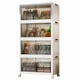 thumbnail image 1 of Caja Almacenamiento Plástico 4 Niveles Con Puertas Y Ruedas para Sala Estar Oficina, 1 of 9