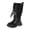 Black, variant on LYHao Fashion Autumn Children Girls Sports Shoes Flat Thick Bottom Non Slip Easy To Wear PU Upper Comfortable Boots ,Girls Boots Sizes 10.5 Beige(4-4.5 Years)