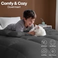 thumbnail image 5 of Utopia Bedding Queen Comforter Duvet Insert, Quilted Grey Comforter with Corner Tabs, Box Stitched Down Alternative Comforters Queen Size 88 x 88 inches, 5 of 8