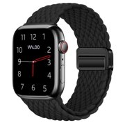 Waloo Magnetic Braided Nylon Loop Fabric Band for Apple Watch 40/41/42mm - Black