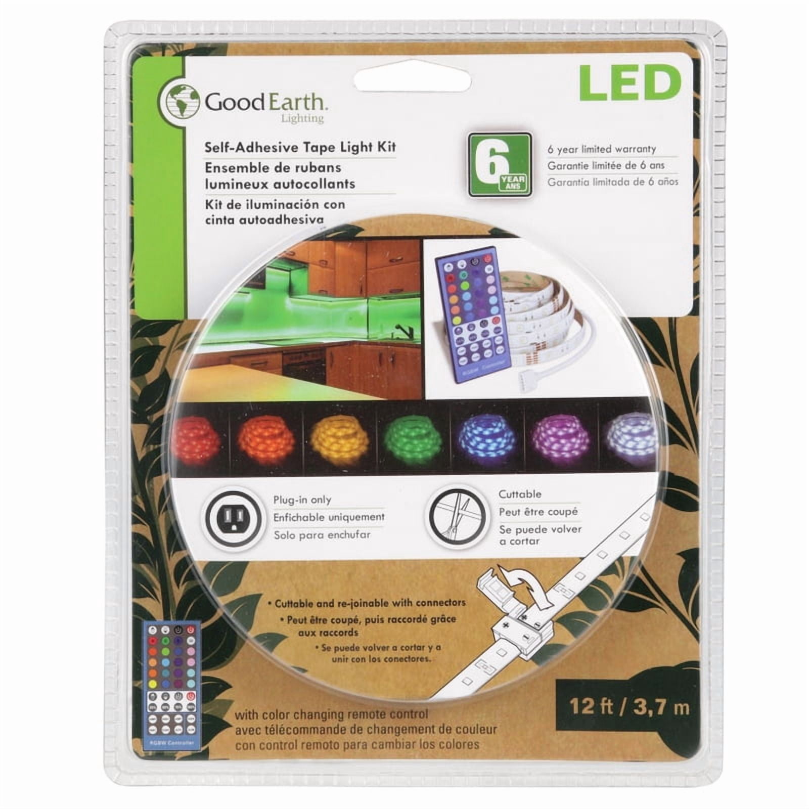 Good Earth Lighting 12ft Rgb Led Tape Light AC1068-WHG-12LF0-G