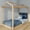 Blonde/Heritage Blue, variant on Twin House Bed Pecan + Floating Headboard for Bunks, Twin 945 x 535mm, Evergreen