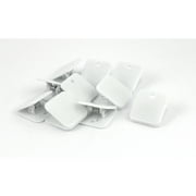 REGALWOVEN Office Plastic Paper Document Memo Stationery Binder Clip White 10pcs