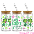 thumbnail image 3 of Vasos de cerveza de vidrio de 16 oz con efecto DTF y transferencia de calor por UV de Inside Out Emotions, impermeables, alegría, ira, tristeza, aburrimiento, envidia y ansiedad, 3 of 5