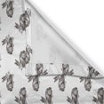 thumbnail image 3 of Ambesonne Bunny Kitchen Curtains, Sketch Art Wildlife Hare, 55"x39", Dark Brown and White, 3 of 3