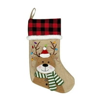 Christmas Personalized Christmas Stocking with Name Custom Christmas Stockings Customized Xmas Decor Gifts for Family Kids Christmas Holiday Party Decoration 3D Santa Stocking丨C