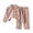 Pink, variant on Mgmyaa Unisex Kids Pajama Outfit Set Plaid Collared Long Sleeve Button Down Pullover Straight-Leg Solid Sleepwear 2-Piece Outfit for Children 0-12 Years