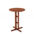 thumbnail image 4 of Amazonia Ibiza 1-Piece Patio Round Bar Table Eucalyptus Wood Ideal for Outdoors and Indoors, Brown, 4 of 6