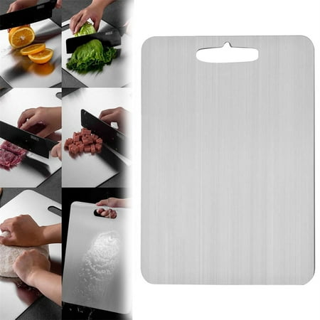 

Kitchen Stuff Clearance! Zhouzou Stainless Cutting Board Titanium Cutting Boards For Kitchen Stainless Cutting Board 304 Stainless Double Food Grade Cutting Board For Meat Fruit&Vegetable