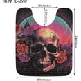 thumbnail image 4 of Dreamtimes Bathroom Rug Toiletry Mat Set Neon Skull Rose Print, Soft Absorbent Bath Rug and U-Shaped Contour Toilet Rug, Non-Slip Bath Carpet Bath Mats for Bathroom 17.3"x13.4"+23.6"x15.7", 4 of 5
