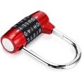 thumbnail image 2 of Candado para casillero de gimnasio, candado de aleación resistente de 5 letras, candado de seguridad resistente con contraseña, fácil de configurar su propio combo reiniciable sin llave, rojo, 2 of 4