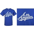 thumbnail image 4 of ShirtBANC Los Angeles Letters Mens Shirt California Love Tee (Los Angeles Blue Shirt Wt Ltrs, M), 4 of 4