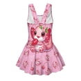 thumbnail image 5 of Uourmeti Cartoon Axolotl Cherry Heart Print Girls' Skirted One-Piece Swimsuit - Quick Dry, Stretchy Swim Dress for Pool & Beach Vacations, 5 of 8