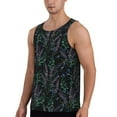 thumbnail image 2 of Xecao Lavender Flowers Men's Tank Top Workout Quick Dry Sleeveless Gym Jogging Muscle Shirts Summer Swim Beach Tops, 2 of 9