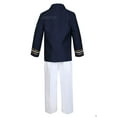 thumbnail image 5 of Baby Boys Toddler Formal Party Captain Navy Sailor Suits White Pants Outfits S-7, 5 of 6