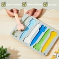 thumbnail image 3 of czcpp-4 Pack Assorted Crayon Molds Cavity 3D Crayon Silicone Mold Triangular Silicone Chocolate Making for DIY Wax Crayons Candle Melting Animal Flower Chocolate Pen Shapes, Pink Gray, 3 of 4