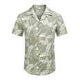 thumbnail image 3 of Aiyino Men's Hawaiian Shirt Short Sleeves Printed Button Down Summer Beach Dress Shirts,Green Palm Leaf, 3 of 9