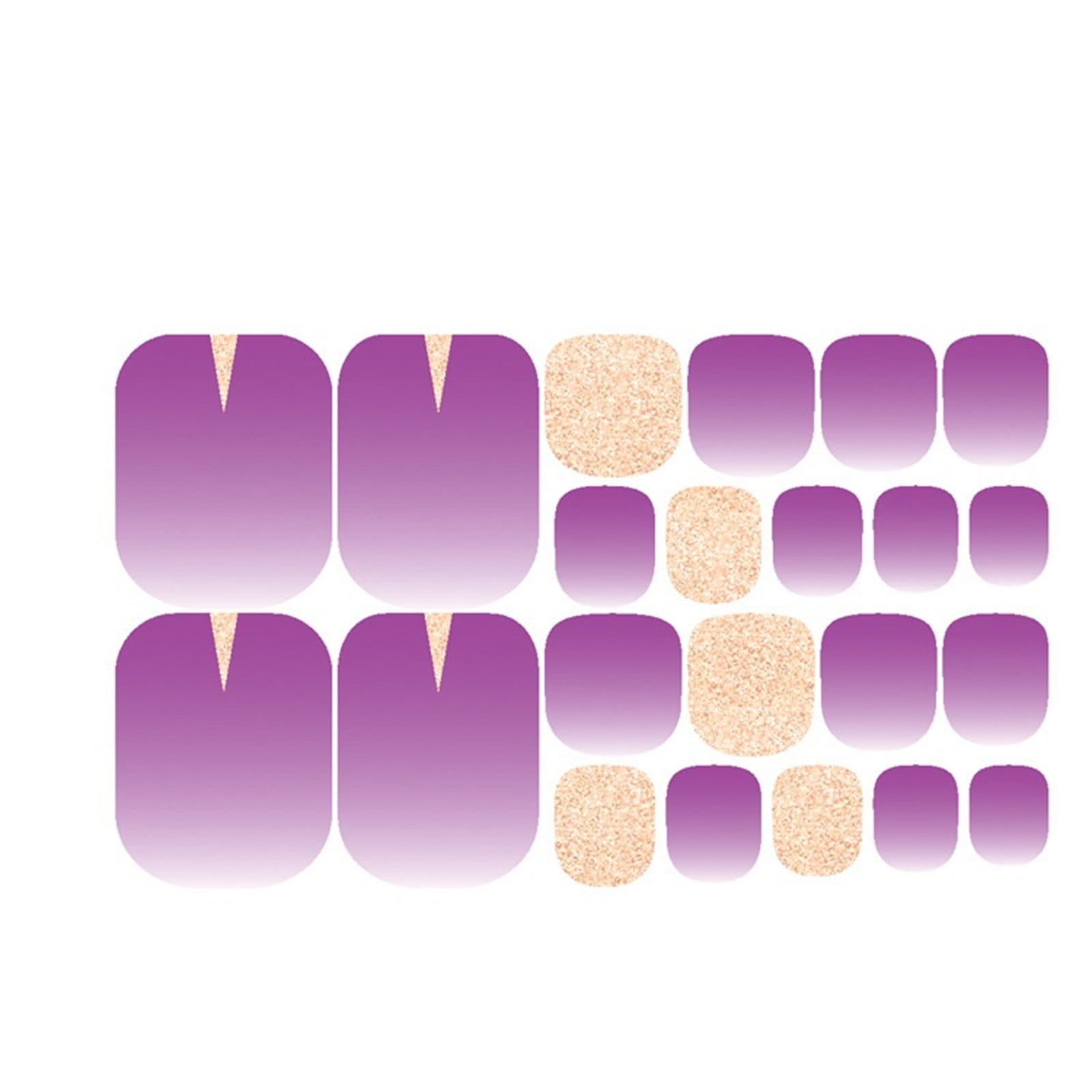 Herrnalise 22 Pieces 1 Sheets Full Wraps Toe Nail Polish Stickers Self