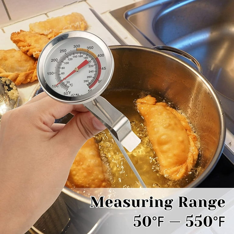 Dial Thermometer Candy/Deep Fry Thermometer with Instant Read Stainless  Steel Stem Cooking Thermometer 20℃～280℃