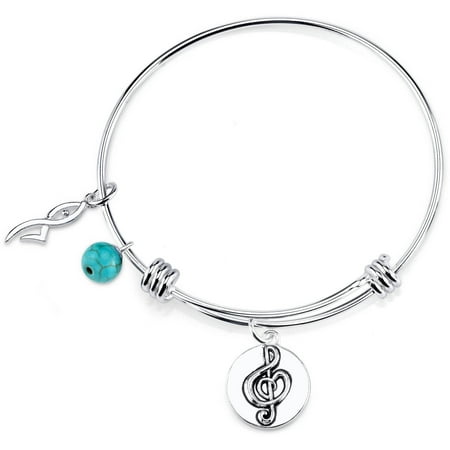 Stainless Steel Expandable "Dance Like Nobody Is Watching" Bangle Bracelet